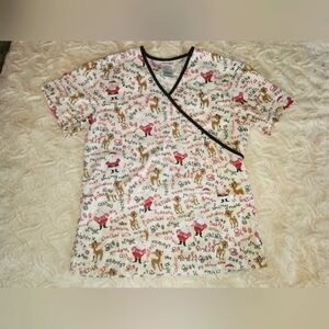 RUDOLPH scrub top Women's Sz Small